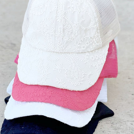 CC Paisley Embroidered Criss-Cross Cap ( BT-1013 )