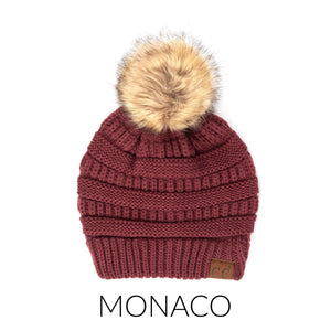 CC Trending Beanie w/ Tan Pom ( HAT-43 )