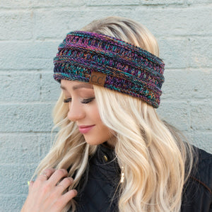 CC Multi Color Sherpa Lined Headwrap ( HW-826 )