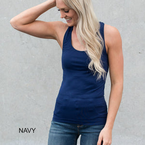 Mid-Length Racerback Tank | Ribbed