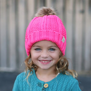 CC Kids Trending Pom Beanie | Fur Lined ( KIDS-820 )