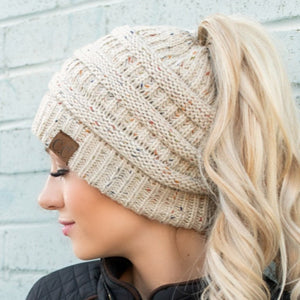 CC Cozy Confetti Bun Beanie ( MB-33 )