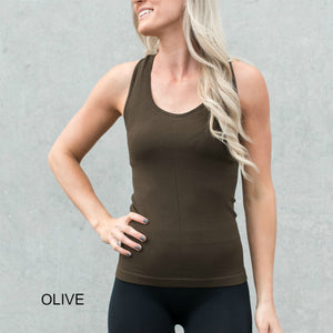 Mid-Length Racerback Tank | Ribbed