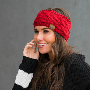 CC Cable Knit Lined Headwrap ( HW-20 )