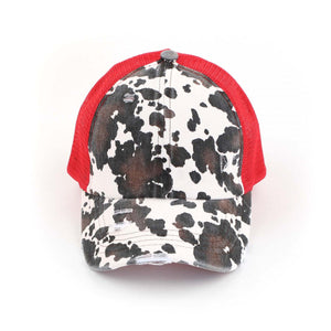 CC Cow Print Pony Cap | Criss-Cross ( BT-938 )