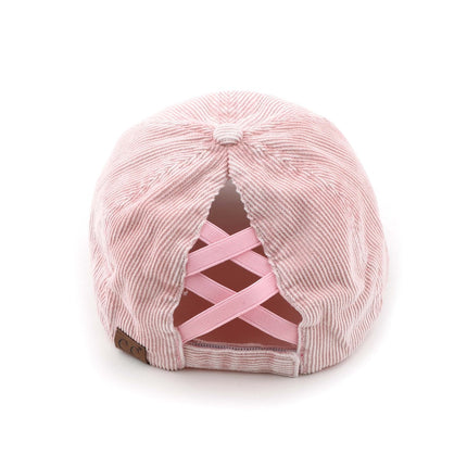 CC Stone-Washed Criss-Cross Corduroy Cap ( BT-1014 )