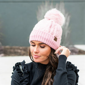 CC Quilted Pom Beanie ( HAT-1739 )