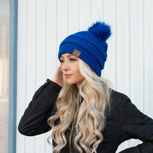 CC Trending Beanie w/ Same Color POM ( YJ-64POM )