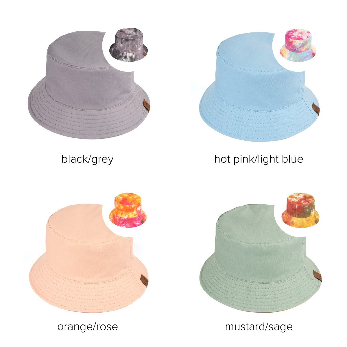 CC Tie-Dye Reversible Bucket Hat ( ST-2176 )