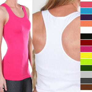 Mid-Length Racerback Tank | Ribbed