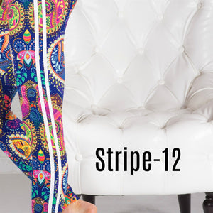 Ultra Soft Printed Leggings w/ Stripe ( HStripe )