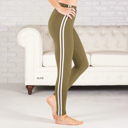 Athleisure Soft Stripe Leggings ( U-SOL01R-STRIPE ) CLEARANCE