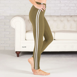 Athleisure Soft Stripe Leggings ( U-SOL01R-STRIPE )