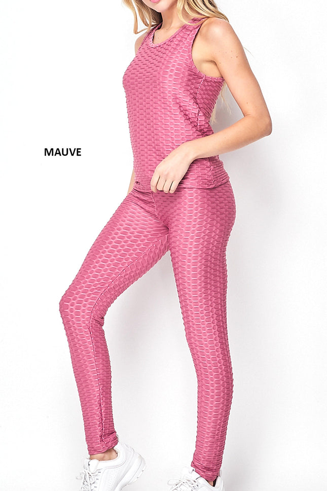 Cellulite Hiding Legging and Tank Loungewear ( T09PA-SET )