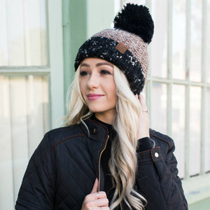 CC Yarn Pom Detailed Beanie ( HAT-2214 )