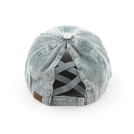 CC Stone-Washed Criss-Cross Corduroy Cap ( BT-1014 )