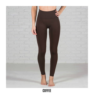 Tummy Control Fleece Lined Leggings | Curvy Added ( TX701 )