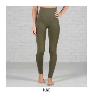 Tummy Control Fleece Lined Leggings | Curvy Added
