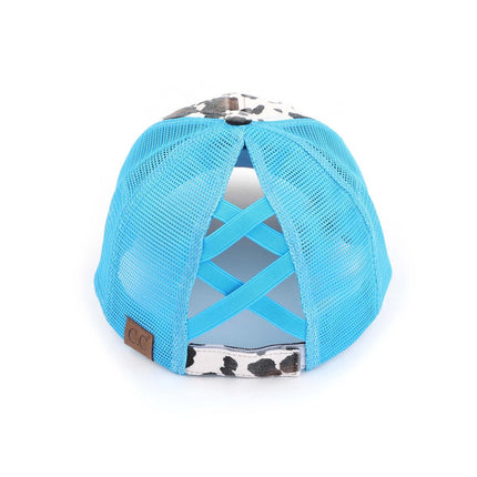 CC Cow Print Pony Cap | Criss-Cross ( BT-938 )