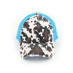 CC Cow Print Pony Cap | Criss-Cross ( BT-938 )