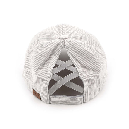 CC Stone-Washed Criss-Cross Corduroy Cap ( BT-1014 )