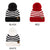 CC Chunky Knit Striped Pom Beanie ( YJ-1008 )