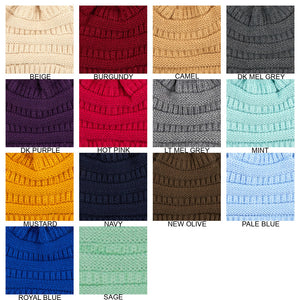 CC Trending Beanie w/ Same Color POM ( YJ-64POM )