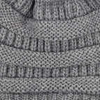 Light Melange Grey w/Same Color Pom
