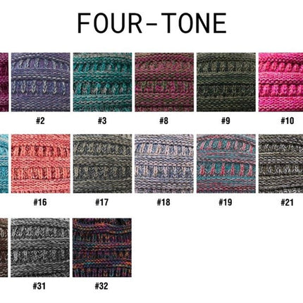 CC Crafted Multi Color Beanie 4-Tone ( YJ-816 )