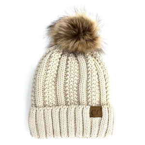 CC Kids Trending Pom Beanie | Fur Lined ( KIDS-820 )