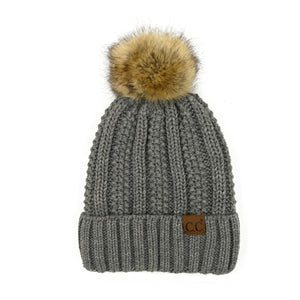 CC Kids Trending Pom Beanie | Fur Lined ( KIDS-820 )