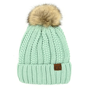 CC Kids Trending Pom Beanie | Fur Lined ( KIDS-820 )