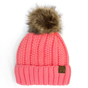 CC Kids Trending Pom Beanie | Fur Lined ( KIDS-820 )