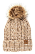 CC Multi Color Fur Pom Beanie ( YJ-820_# )