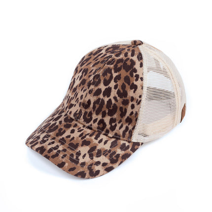 CC Faux Suede Leopard Hat ( BT-44 )
