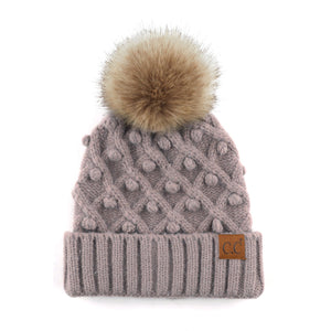 CC Kids Crafted Pom Detail Beanie ( KIDS-3836 )