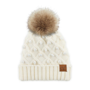 CC Kids Crafted Pom Detail Beanie ( KIDS-3836 )